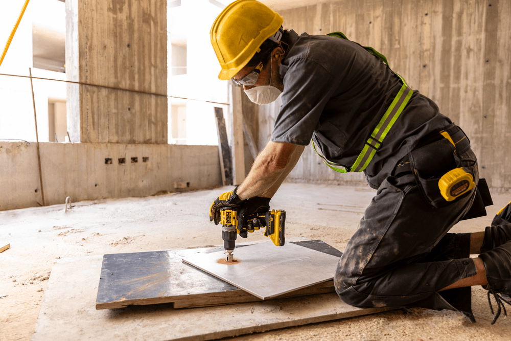 Talent using a 1/2" Hammer Drill on wood